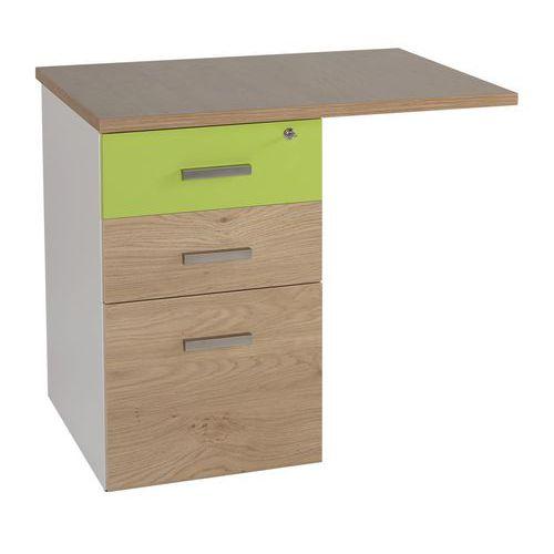 Illustration de : Retour suspendu pour Bureau droit Linéo Simmob