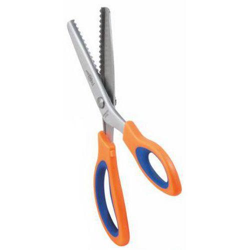 Illustration de : Ciseaux à cranter 24 cm - Faibo