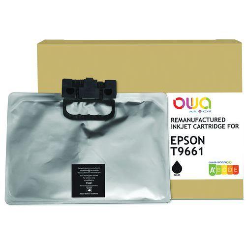 Illustration de : Cartouche d'encre remanufacturée Epson T9661 - Noir - OWA
