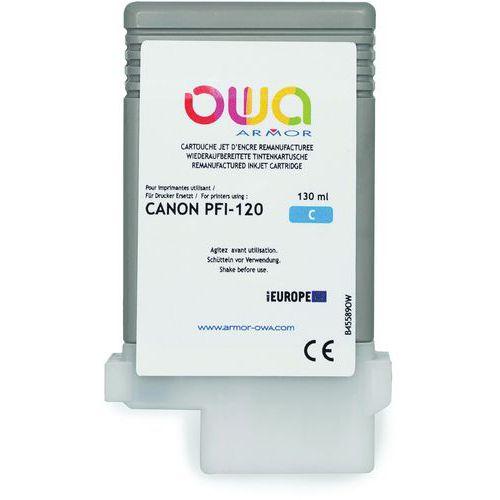 Cartouche remanufacturée large format Canon PFI120 - Cyan thumbnail image 1