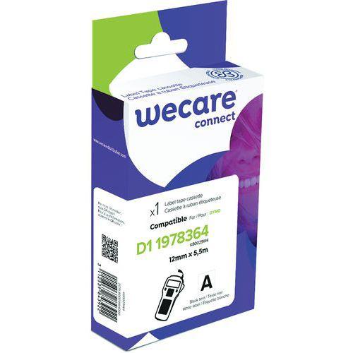 Illustration de : Cassette de ruban pour étiqueteuse Dymo D1 - Largeur 12 mm - Wecare