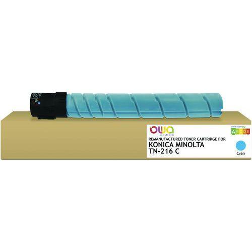 Toner remanufacturé Konica Minolta TN216 - Cyan - Cyan thumbnail image 1