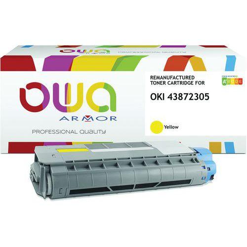 Toner remanufacturé Oki 438723 - Jaune thumbnail image 1