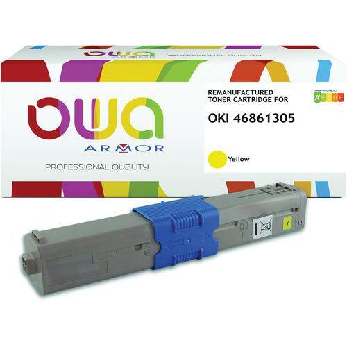 Toner remanufacturé Oki 468613 - Jaune thumbnail image 1