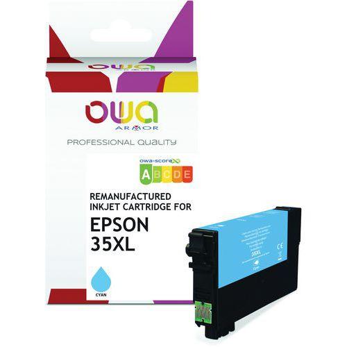 Cartouche d'encre remanufacturée Epson 35 STD-XL - Cyan thumbnail image 1