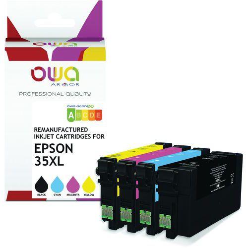 Cartouche d'encre remanufacturée Epson 35XL - 4 couleurs thumbnail image 1