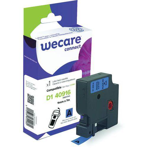 Cassette pour étiqueteuse Dymo D1 - 9 mm - Noir/Bleu thumbnail image 1