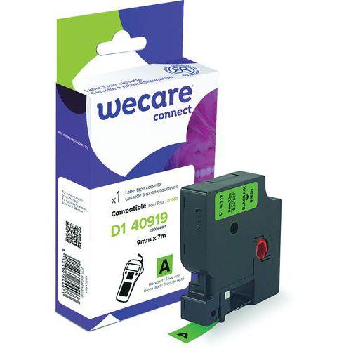 Cassette pour étiqueteuse Dymo D1 - 9 mm - Noir/Vert thumbnail image 1