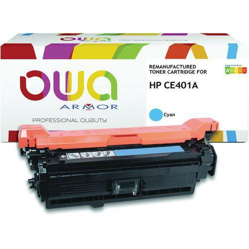 Toner remanufacturé HP CE401A - Cyan thumbnail image 1
