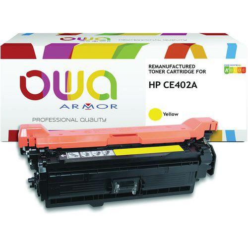 Toner remanufacturé HP CE403A - Jaune thumbnail image 1