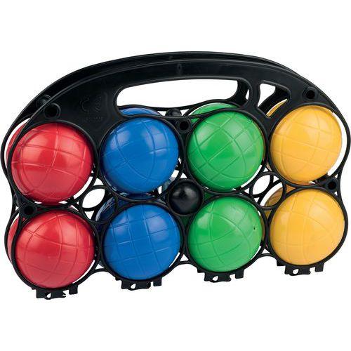 Illustration de : Jeu de 8 boules petanque pleines plastique