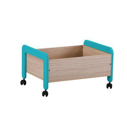 Bac à jouets sur roulettes Lili piétement bleu turquoise thumbnail image 1