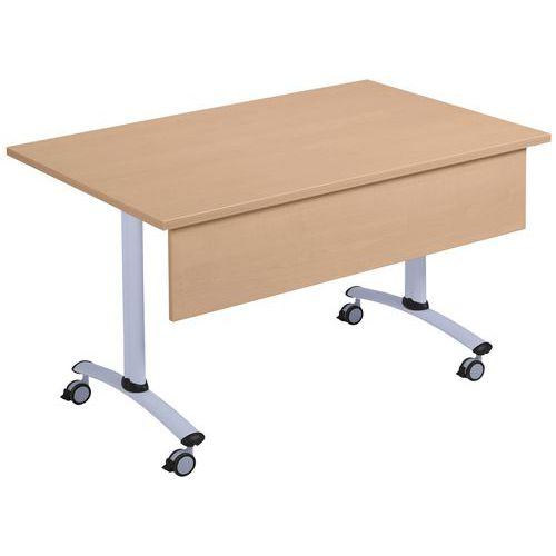 Table pliante Axe avec voile de fond 120x68 cm Hêtre/alu thumbnail image 1