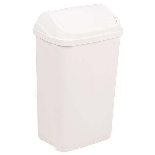 Poubelle à couvercle basculant - 50L - Blanc - Probbax thumbnail image 1