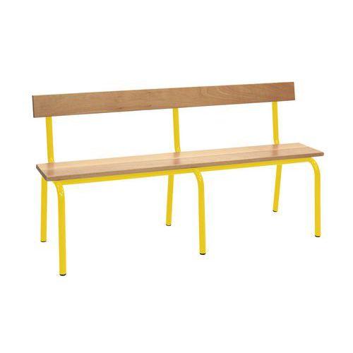 Illustration de : Banc maternelle avec dossier longueur 120 cm - Manutan Expert