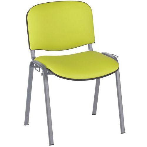 Illustration de : Lot 5 Chaises Cluny accrochable tissu enduit PVC classé au feu M1