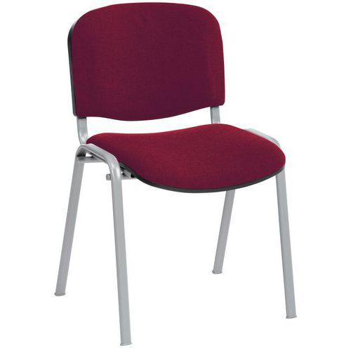 Lot 5 chaises Cluny tissu accroche soudée Piètement gris alu thumbnail image 1
