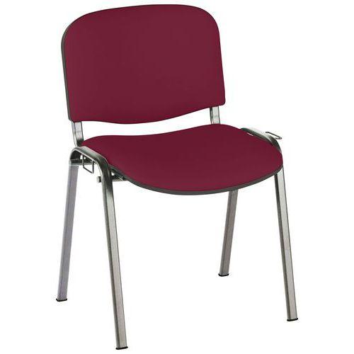 Lot 5 chaises Cluny tissu accroche soudée piètement chromé thumbnail image 1