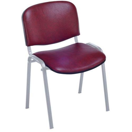 Lot 5 chaises Cluny accroche soudée piètement gris alu PVC thumbnail image 1