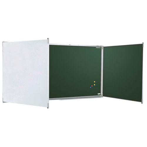 Tableau tript. émaillé mixte int. vert cadre aluminium strié - Vanerum thumbnail image 1