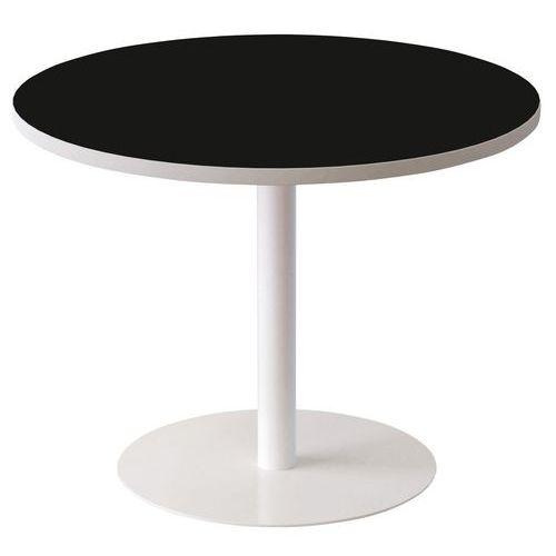 Guéridon bas Easy Office pied métal Ø 80 cm plateau coloris Noir thumbnail image 1