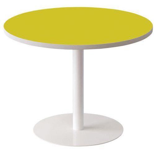 Guéridon bas Easy Office pied métal Ø 80 cm plateau coloris Anis thumbnail image 1