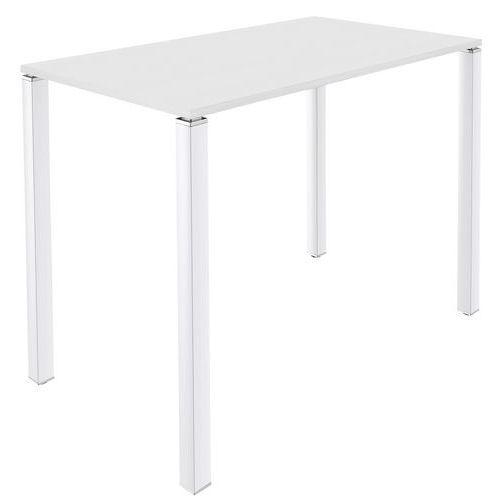 Table haute Lounge 4 pieds L140 x P60 x H105 coloris Blanc/Blanc thumbnail image 1