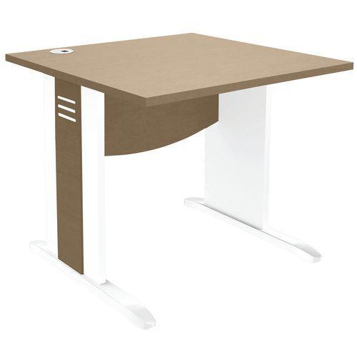 Illustration de : Bureaux droit pieds L bois Quatuor - Manutan Expert