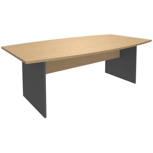 Illustration de : Table de réunion tonneau Quatuor - Manutan Expert