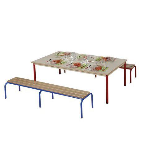 Illustration de : Banc empilable 3 lames Chloé 160 cm - Mobidecor