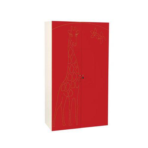 Armoire 2 portes Zébulon décor girafe thumbnail image 1