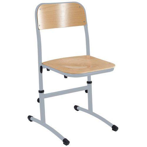 Lot de 2 chaises Nila II hauteur réglable piètement gris thumbnail image 1