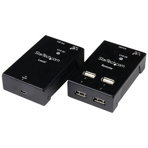 Extendeur USB 2.0 sur Cat5/Cat6 à 4 ports-Prolongateur USB sur Ethernet RJ45 thumbnail image 1