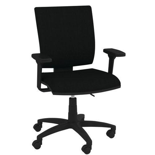 Illustration de : Fauteuil OPTIMA avec accoudoir sur roulettes Quadrifoglio