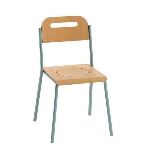 Chaise Servil 4 pieds T4 - hêtre/gris thumbnail image 1