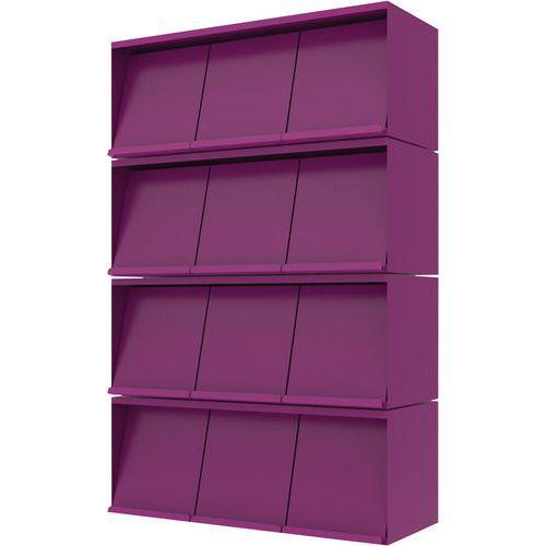 Illustration de : Présentoir périodiques stockage 12 cases DIONE