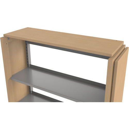 Tablette chapeau habillage bois pour rayonnage Ellipse - Manutan Expert thumbnail image 1