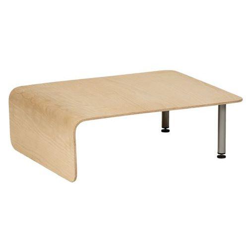 Table basse POK 74 x 61 x 25 cm Hêtre/Gris alu thumbnail image 1