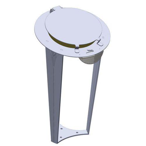 Illustration de : Poubelle Vigilante avec couvercle Tolerie Forezienne