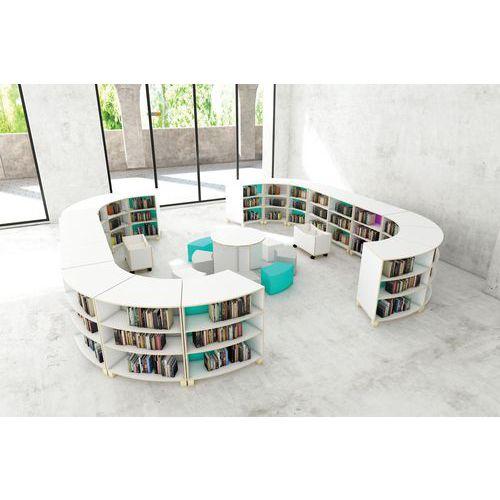 Illustration de : Bac à albums sur roulettes Filos blanc