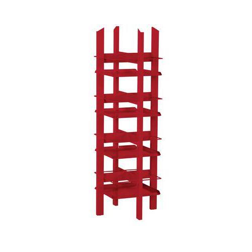 Tour à livres sur roulettes Zédia coloris rouge thumbnail image 1