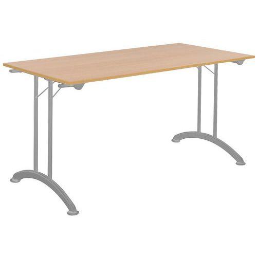 Table New Line pliante Rectangle 160 x 70 cm Hêtre pied Alu thumbnail image 1