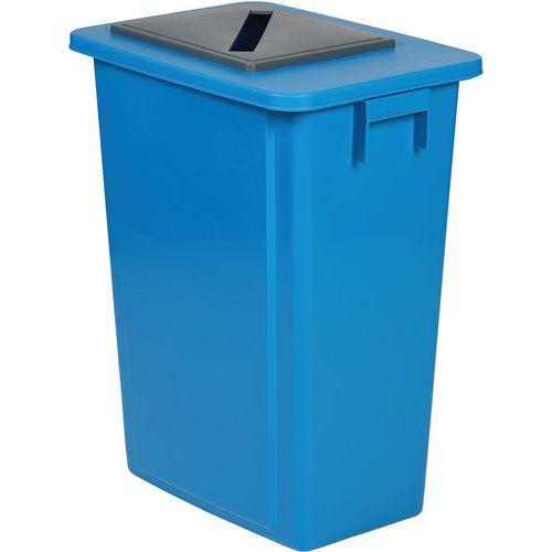 Poubelle de tri bleue - Papier - 60 L thumbnail image 1
