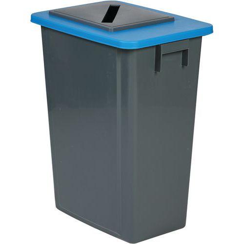 Poubelle de tri grise et bleue - Papier - 60 L thumbnail image 1