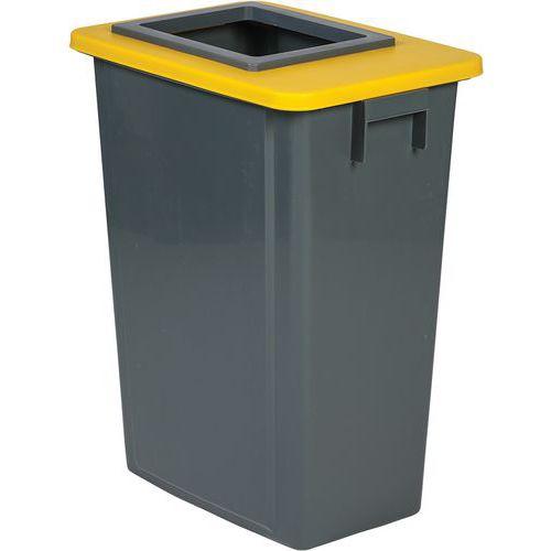Poubelle de tri jaune et grise - Emballage - 60 L thumbnail image 1