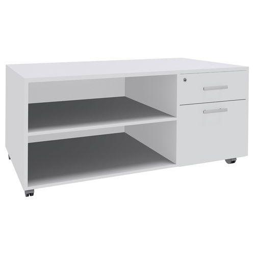 Console mobile Urbano 2 tiroirs 120x60 blanc/blanc thumbnail image 1