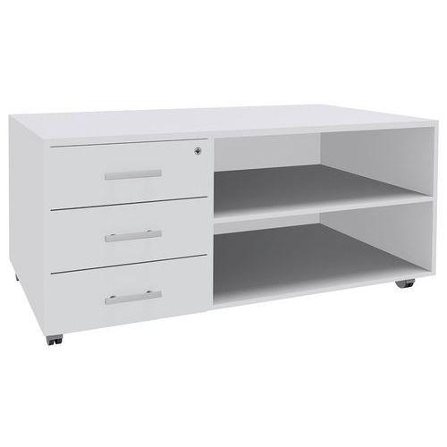 Console mobile Urbano 3 tiroirs 120x60 cm blanc/blanc thumbnail image 1
