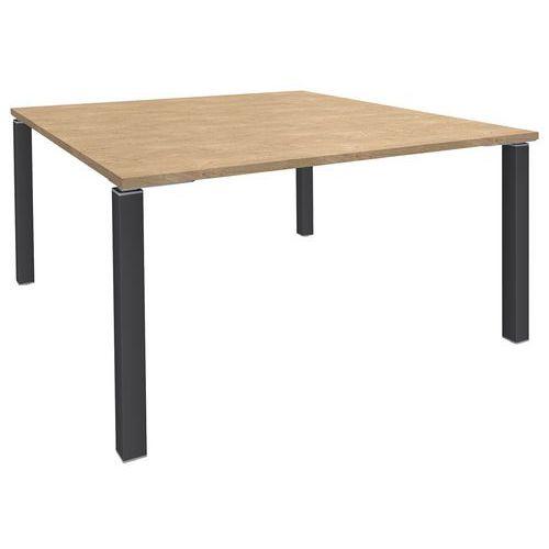 Table de réunion carrée 140x140 cm Lounge 4 pieds Simmob thumbnail image 1
