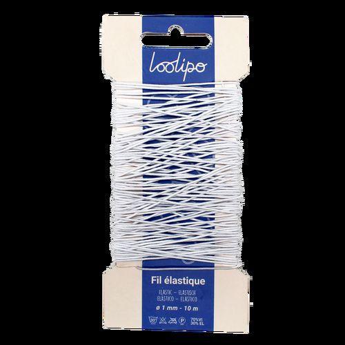 Carte de 10 m de fil élastique blanc pour masque thumbnail image 1