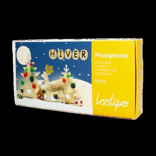 Set de 5 photophores en bois à décorer, 17 x 10,2 x 9 cm thumbnail image 1